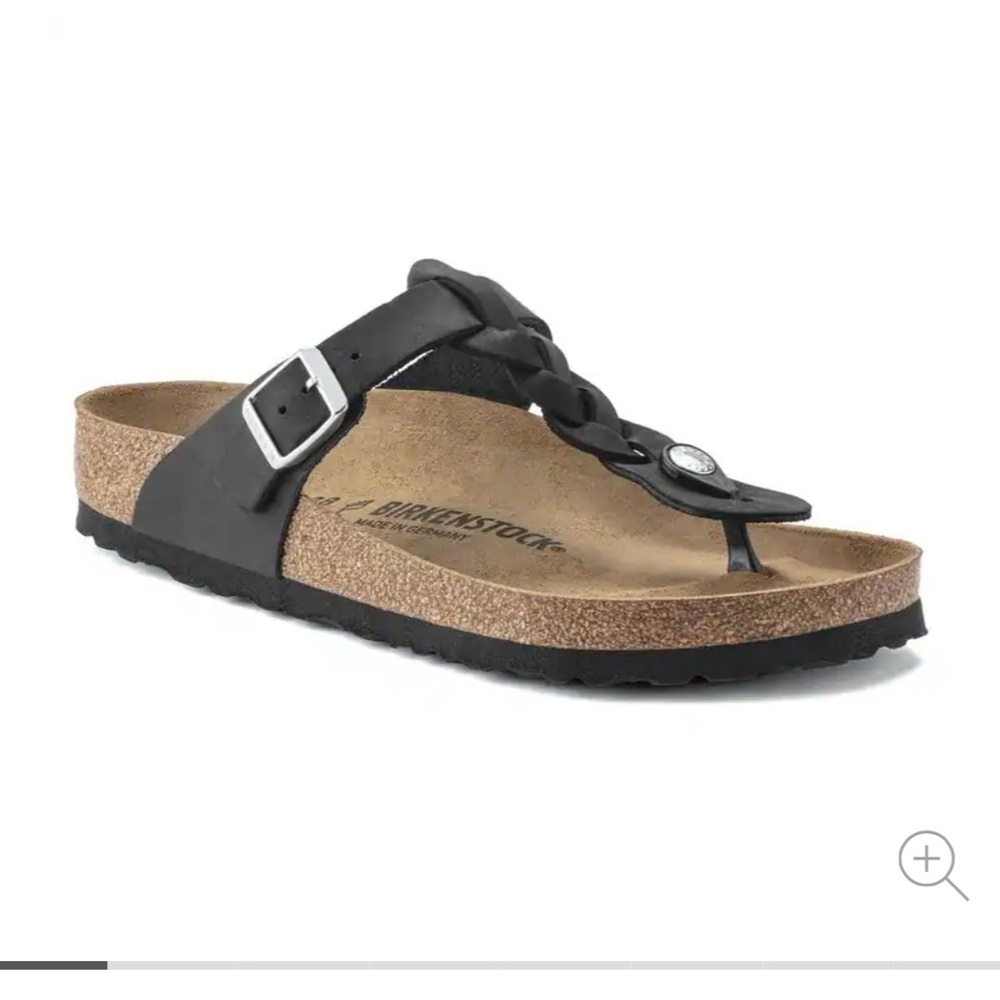 Birkenstock Gizeh Black Braided Sandals - Picture 3 of 7